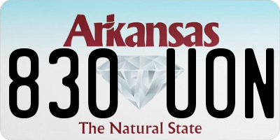 AR license plate 830UON