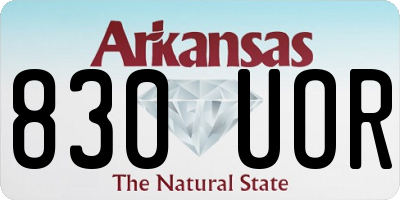 AR license plate 830UOR