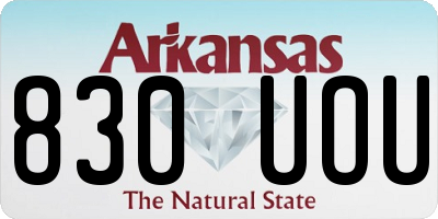 AR license plate 830UOU