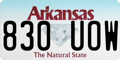 AR license plate 830UOW