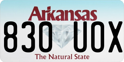 AR license plate 830UOX