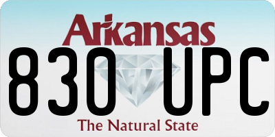 AR license plate 830UPC