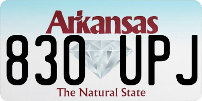 AR license plate 830UPJ