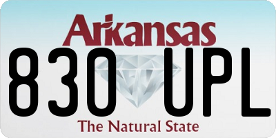 AR license plate 830UPL