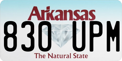 AR license plate 830UPM