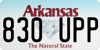 AR license plate 830UPP