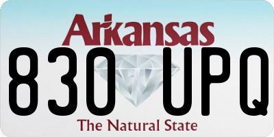 AR license plate 830UPQ