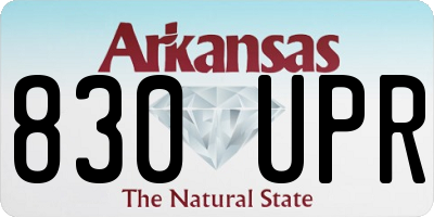 AR license plate 830UPR