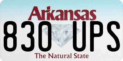 AR license plate 830UPS