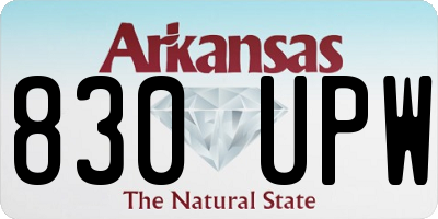 AR license plate 830UPW