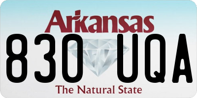 AR license plate 830UQA