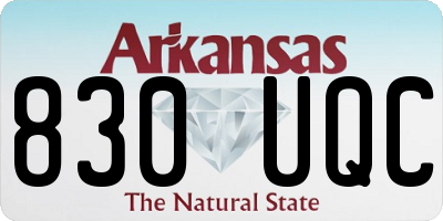 AR license plate 830UQC