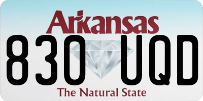 AR license plate 830UQD