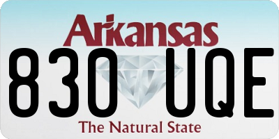 AR license plate 830UQE