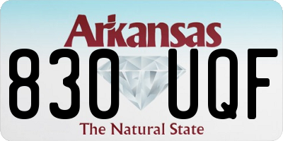 AR license plate 830UQF