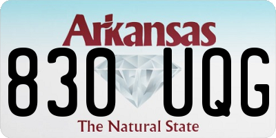 AR license plate 830UQG