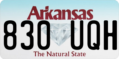 AR license plate 830UQH