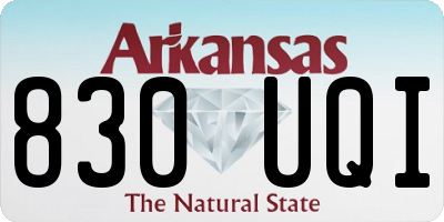 AR license plate 830UQI