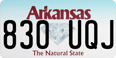 AR license plate 830UQJ