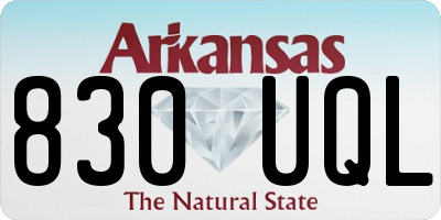AR license plate 830UQL