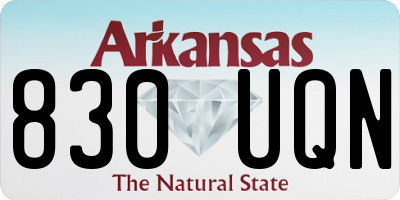 AR license plate 830UQN