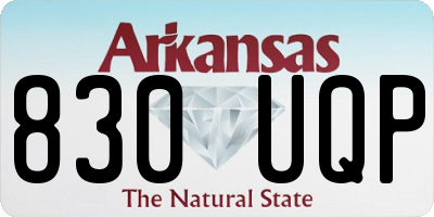 AR license plate 830UQP