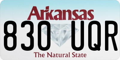 AR license plate 830UQR
