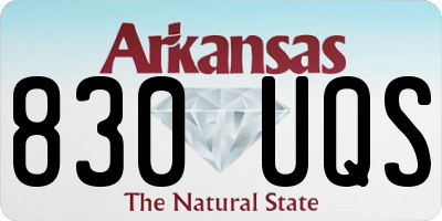 AR license plate 830UQS