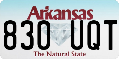 AR license plate 830UQT