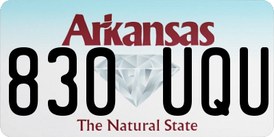 AR license plate 830UQU