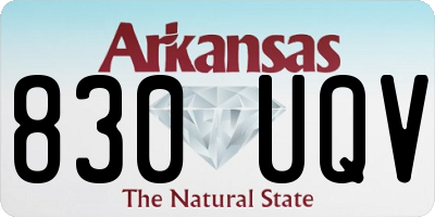 AR license plate 830UQV