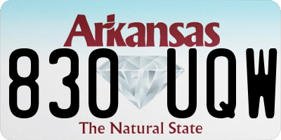 AR license plate 830UQW