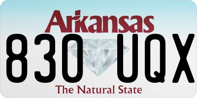 AR license plate 830UQX