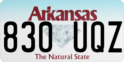 AR license plate 830UQZ
