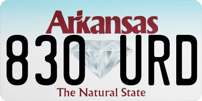 AR license plate 830URD