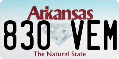 AR license plate 830VEM