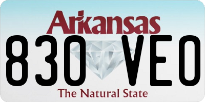 AR license plate 830VEO