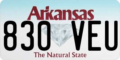 AR license plate 830VEU