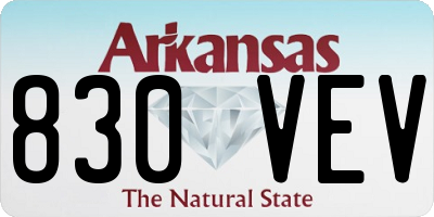 AR license plate 830VEV