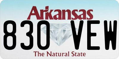 AR license plate 830VEW