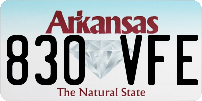 AR license plate 830VFE