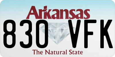 AR license plate 830VFK