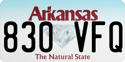 AR license plate 830VFQ