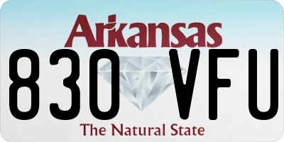 AR license plate 830VFU