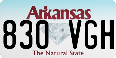 AR license plate 830VGH
