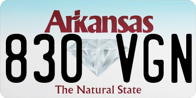 AR license plate 830VGN
