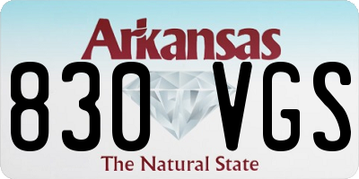 AR license plate 830VGS