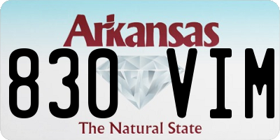 AR license plate 830VIM
