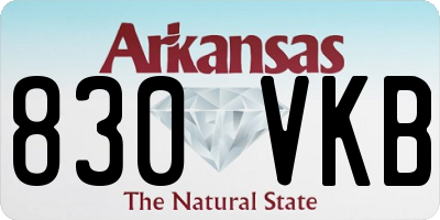 AR license plate 830VKB