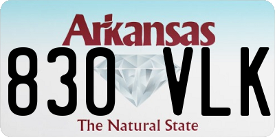 AR license plate 830VLK